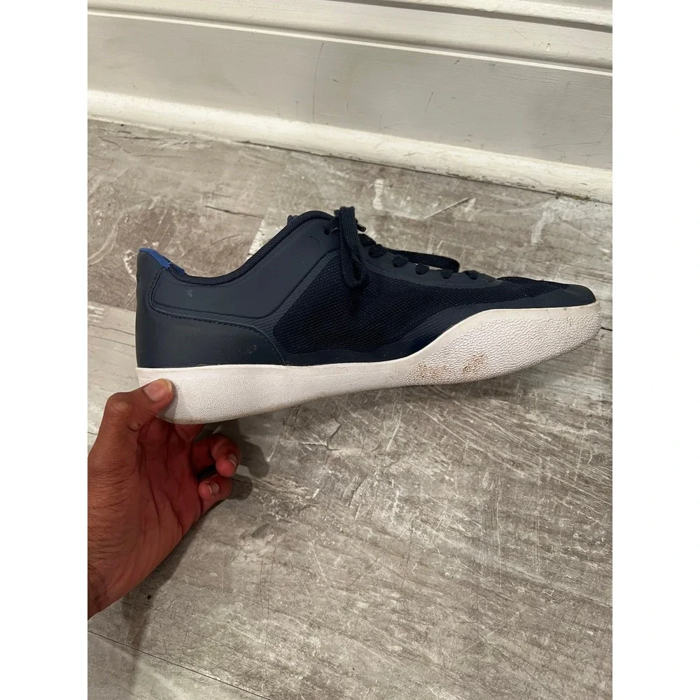 Lacoste Men's Tramline 116 Sneakers Navy Blue Mesh Vibram Sole Shoes Size 10
